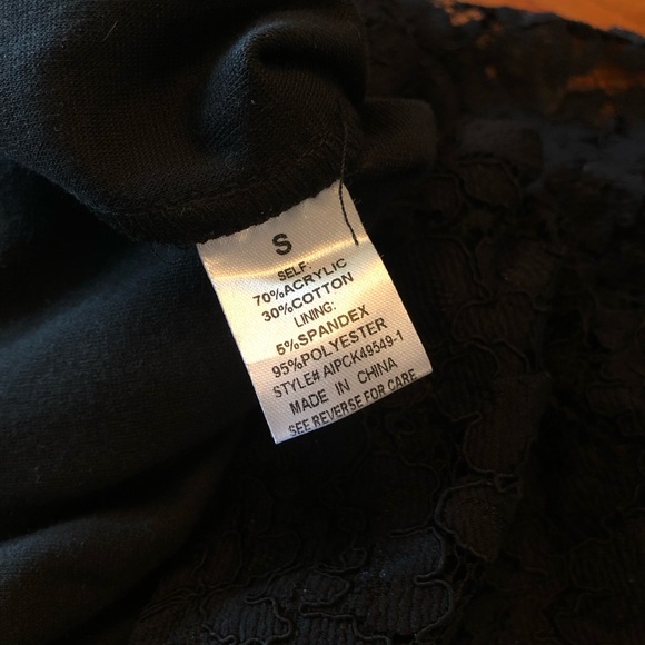 Black lace shorts. Size Small. Worn once. - Picture 3 of 3